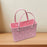 Beach Hole Bag Travel Bag Handbag Easy to Clean Multipurpose Shopping Basket Pink