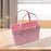 Beach Hole Bag Travel Bag Handbag Easy to Clean Multipurpose Shopping Basket Pink