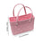 Beach Hole Bag Travel Bag Handbag Easy to Clean Multipurpose Shopping Basket Pink