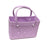 Beach Hole Bag Travel Bag Handbag Easy to Clean Multipurpose Shopping Basket Violet