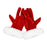 Crofta Christmas Red Gloves Christmas Velvet Gloves for New Year Holiday Photo Prop 21cm Long