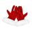 Crofta Christmas Red Gloves Christmas Velvet Gloves for New Year Holiday Photo Prop 21cm Long