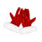 Crofta Christmas Red Gloves Christmas Velvet Gloves for New Year Holiday Photo Prop 21cm Long