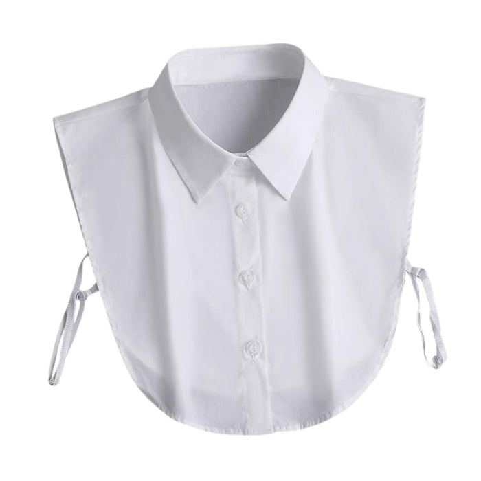 Crofta Women False Collar White Trendy Shawl Lapel Collar for Clothes Blouse Shirts