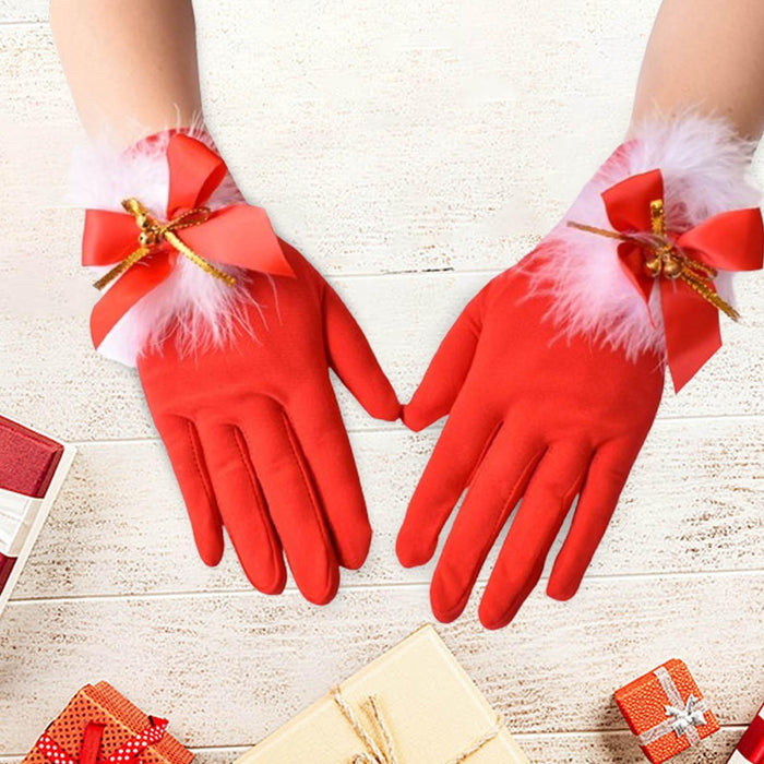 1 Pair Christmas Gloves Decor Party Gloves for Festival Wedding Party Favors