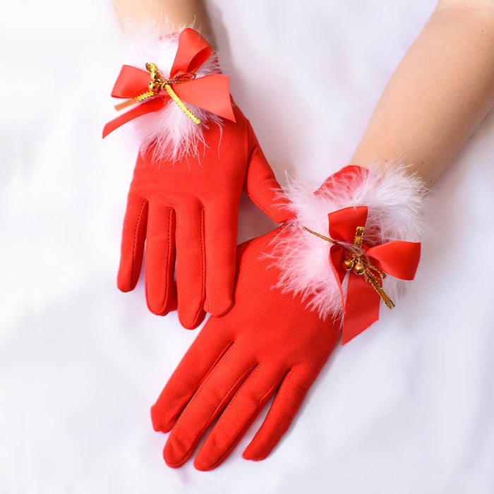 1 Pair Christmas Gloves Decor Party Gloves for Festival Wedding Party Favors