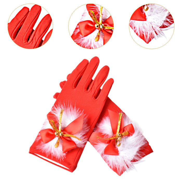 1 Pair Christmas Gloves Decor Party Gloves for Festival Wedding Party Favors