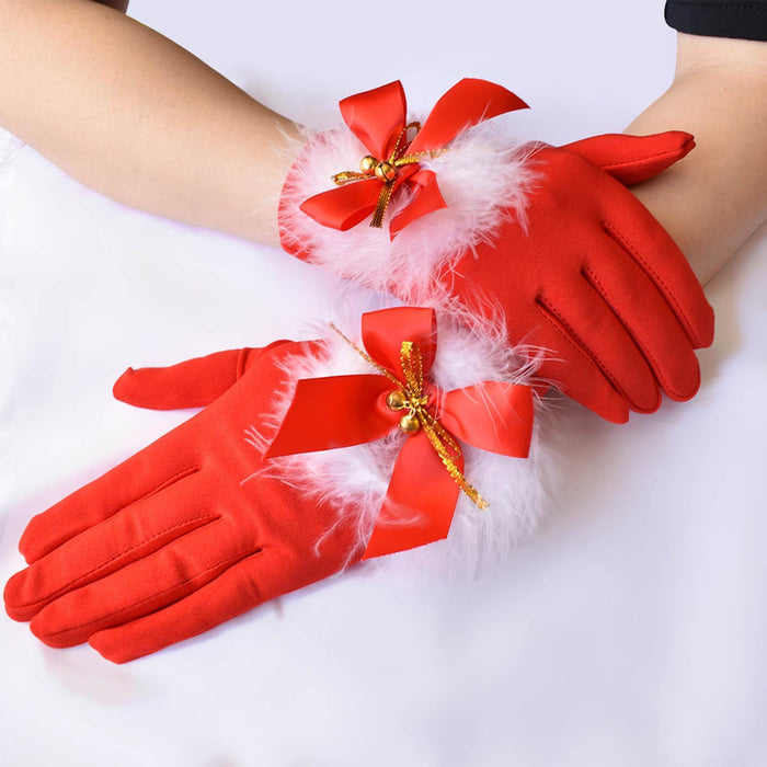 1 Pair Christmas Gloves Decor Party Gloves for Festival Wedding Party Favors