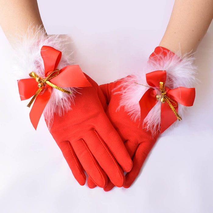 1 Pair Christmas Gloves Decor Party Gloves for Festival Wedding Party Favors