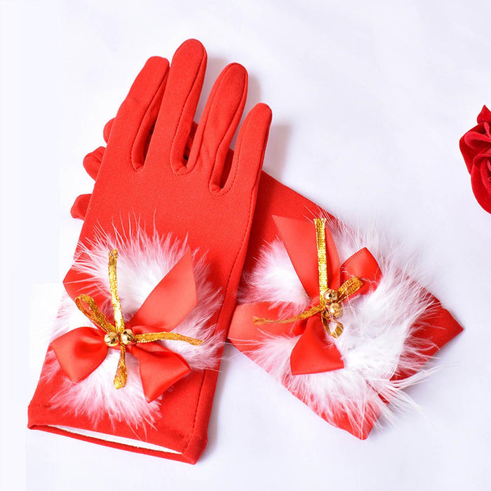 1 Pair Christmas Gloves Decor Party Gloves for Festival Wedding Party Favors