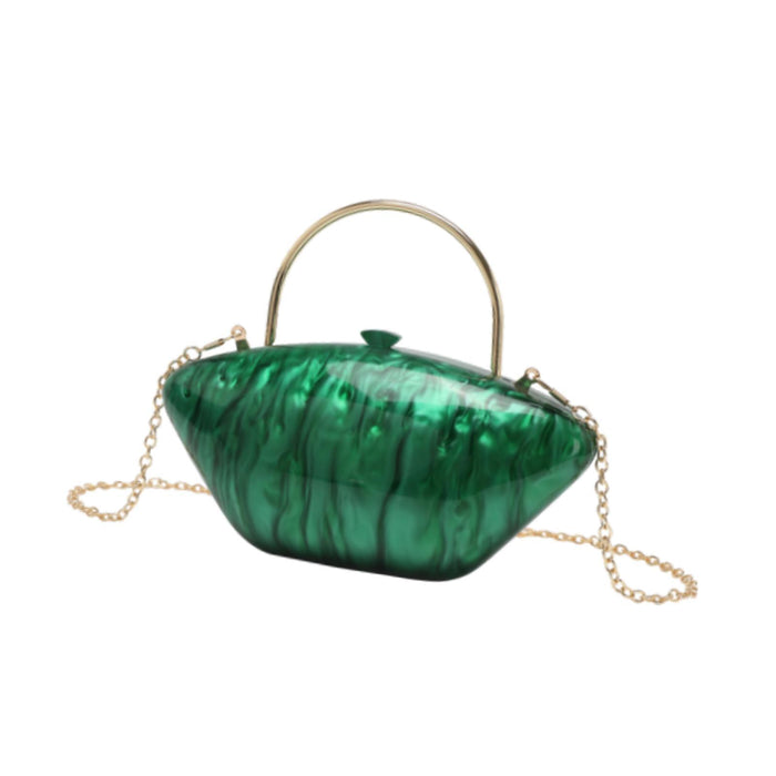 Acrylic Evening Clutch Purse Fashion Crossbody Bag for Wedding Banquet Party Green