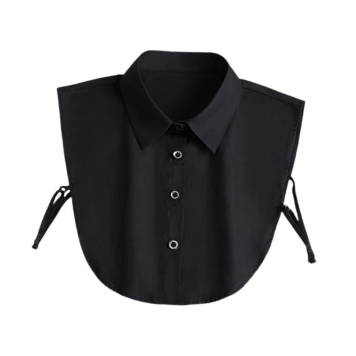 Crofta Women False Collar Black Decor Shawl Lapel Collar for Shirts Clothes Outfits