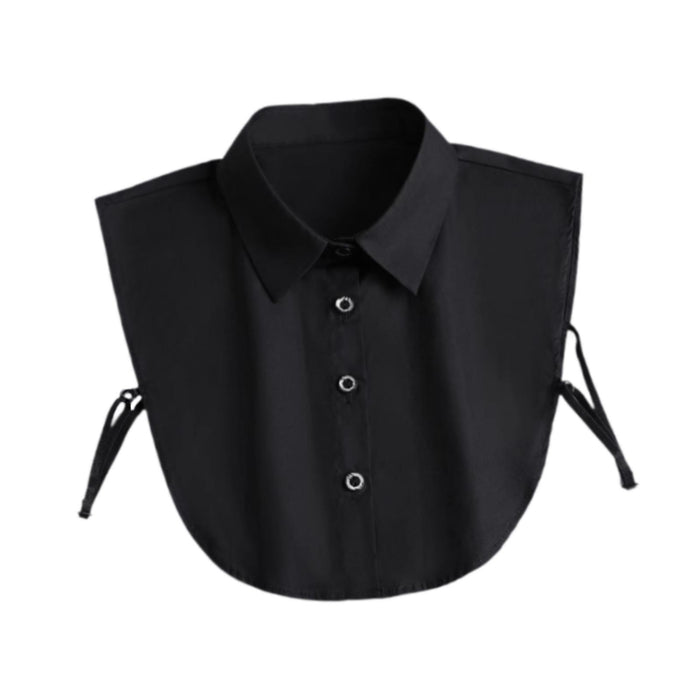 Crofta Women False Collar Black Decor Shawl Lapel Collar for Shirts Clothes Outfits