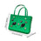 Beach Hole Bag Handbag Waterproof Summer Beach Pouch Shopping Storage Basket Green