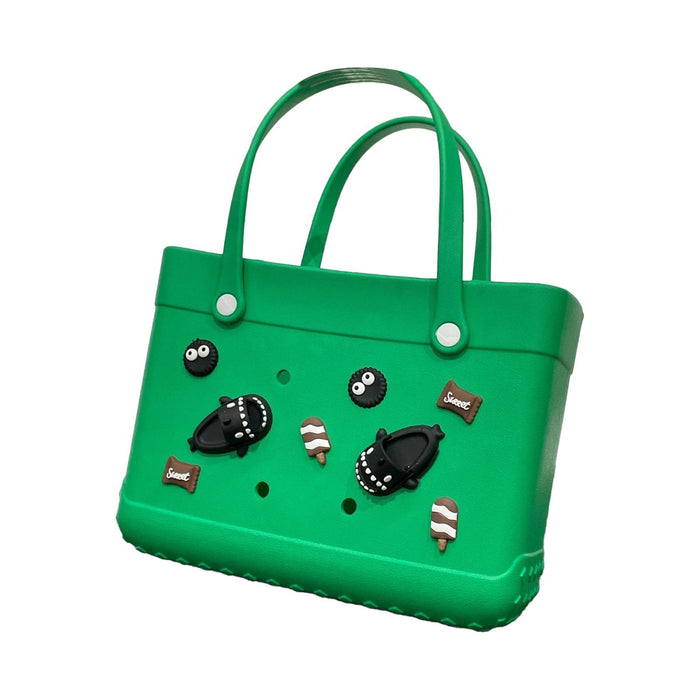 Beach Hole Bag Handbag Waterproof Summer Beach Pouch Shopping Storage Basket Green