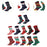 12 Pairs Christmas Socks for Adults Christmas Gifts Funny Holiday Socks Blue