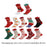 12 Pairs Christmas Socks for Adults Christmas Gifts Funny Holiday Socks Red