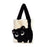 Crofta Tote Bag for Women Shoulder Bag Winter Fluffy Fashion Portable Plush Handbag Beige Black