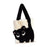 Crofta Tote Bag for Women Shoulder Bag Winter Fluffy Fashion Portable Plush Handbag Beige Black