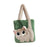 Crofta Tote Bag for Women Shoulder Bag Winter Fluffy Fashion Portable Plush Handbag Green Apricot