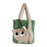 Crofta Tote Bag for Women Shoulder Bag Winter Fluffy Fashion Portable Plush Handbag Green Apricot