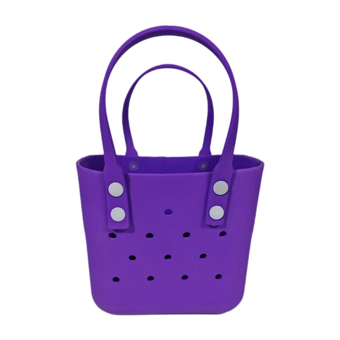 Beach Hole Bag Waterproof Travel Bag Multipurpose Summer Lunch Bag for Girls Purple