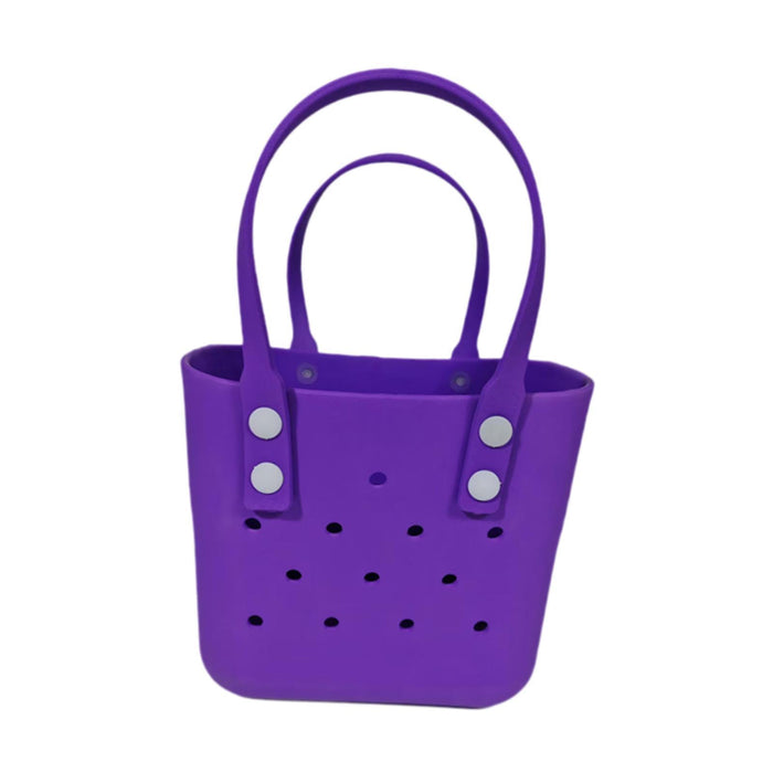 Beach Hole Bag Waterproof Travel Bag Multipurpose Summer Lunch Bag for Girls Purple