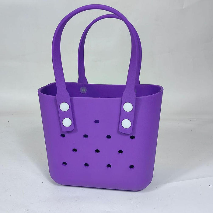 Beach Hole Bag Waterproof Travel Bag Multipurpose Summer Lunch Bag for Girls Purple