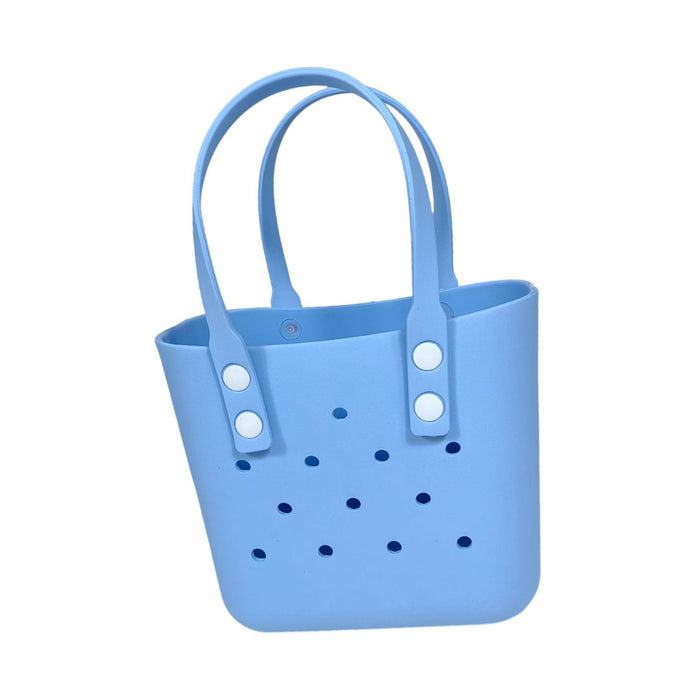 Beach Hole Bag Waterproof Travel Bag Multipurpose Summer Lunch Bag for Girls Sky Blue