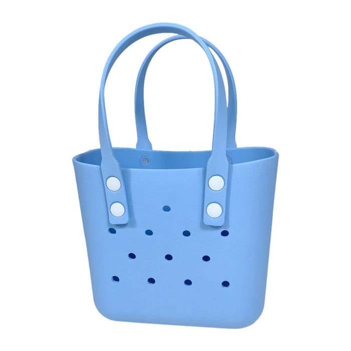 Beach Hole Bag Waterproof Travel Bag Multipurpose Summer Lunch Bag for Girls Sky Blue