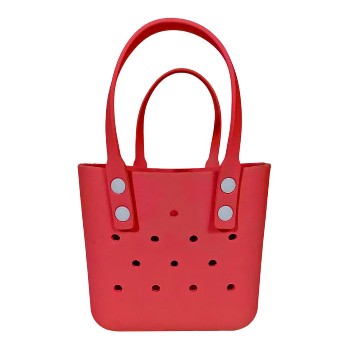 Beach Hole Bag Waterproof Travel Bag Multipurpose Summer Lunch Bag for Girls Red