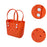 Beach Hole Bag Waterproof Travel Bag Multipurpose Summer Lunch Bag for Girls Orange