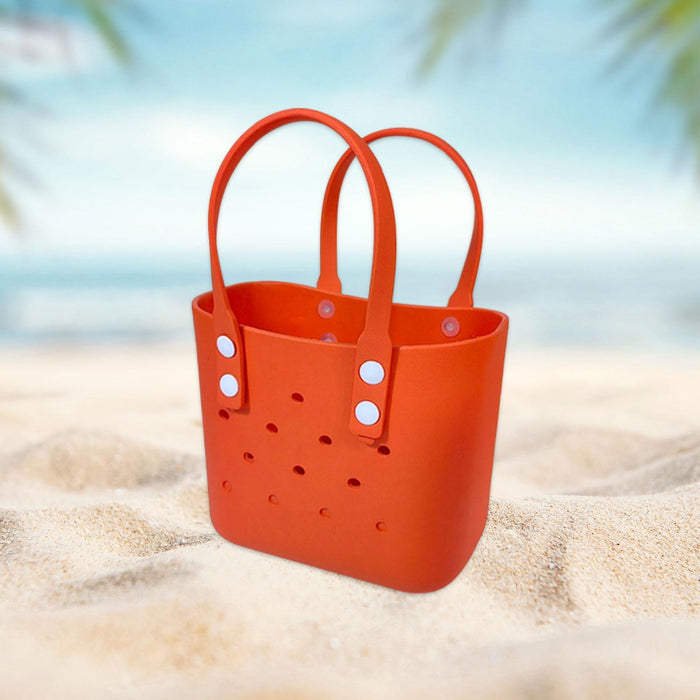 Beach Hole Bag Waterproof Travel Bag Multipurpose Summer Lunch Bag for Girls Orange