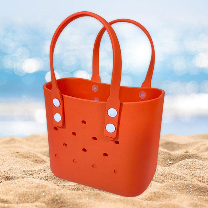 Beach Hole Bag Waterproof Travel Bag Multipurpose Summer Lunch Bag for Girls Orange