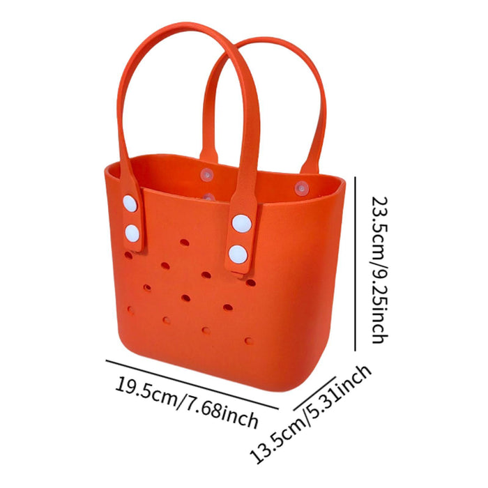 Beach Hole Bag Waterproof Travel Bag Multipurpose Summer Lunch Bag for Girls Orange