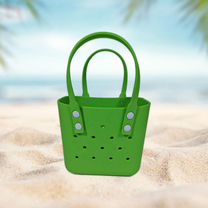 Beach Hole Bag Waterproof Travel Bag Multipurpose Summer Lunch Bag for Girls Green