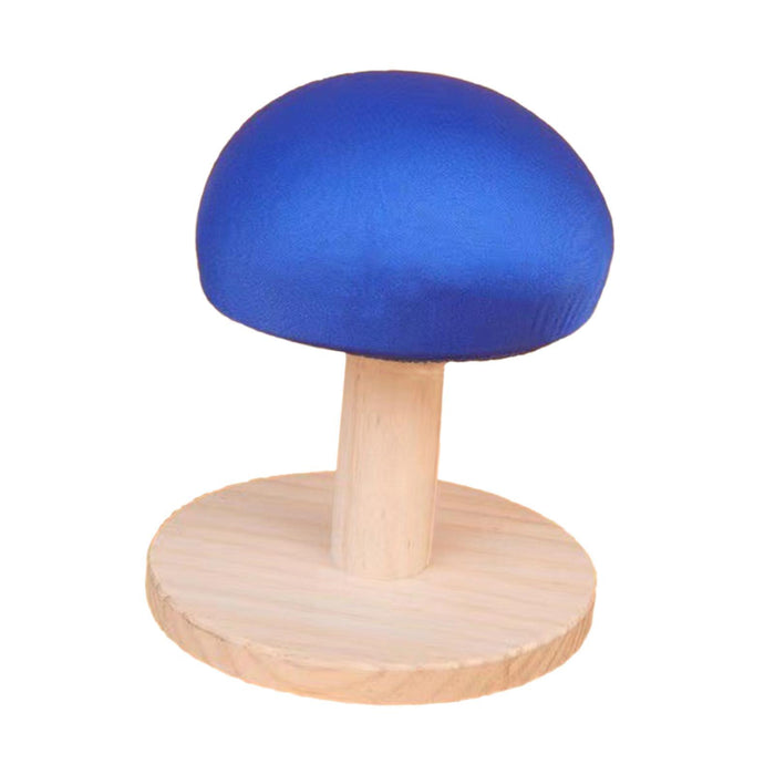 Crofta Round Ironing Stool Solid Wood Ironing Pad for Shirts Shoulders Collars Blue