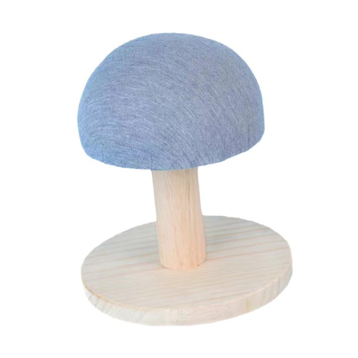 Crofta Round Ironing Stool Solid Wood Ironing Pad for Shirts Shoulders Collars Gray