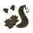 Crofta Wolf Ears Claws and Tail Set Roles Play for Masquerade Themed Party Birthday Black