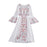 Crofta Women Dress Embroidered Floral Casual Beach Dress for Street Daily Festivals White