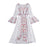 Crofta Women Dress Embroidered Floral Casual Beach Dress for Street Daily Festivals White