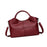 Crofta Top Handle Bag for Women Mom Gift Satchel Portable Soft Travel Purse Handbag Red