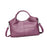 Crofta Top Handle Bag for Women Mom Gift Satchel Portable Soft Travel Purse Handbag Violet