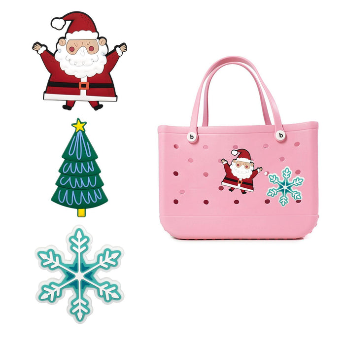 Christmas Charm Accessories for Beach Bag Trendy Hole Bag Buckle Accessories Santa Claus