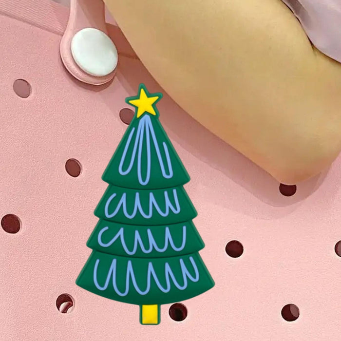 Christmas Charm Accessories for Beach Bag Trendy Hole Bag Buckle Accessories Christmas Tree