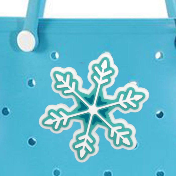 Christmas Charm Accessories for Beach Bag Trendy Hole Bag Buckle Accessories Snowflake