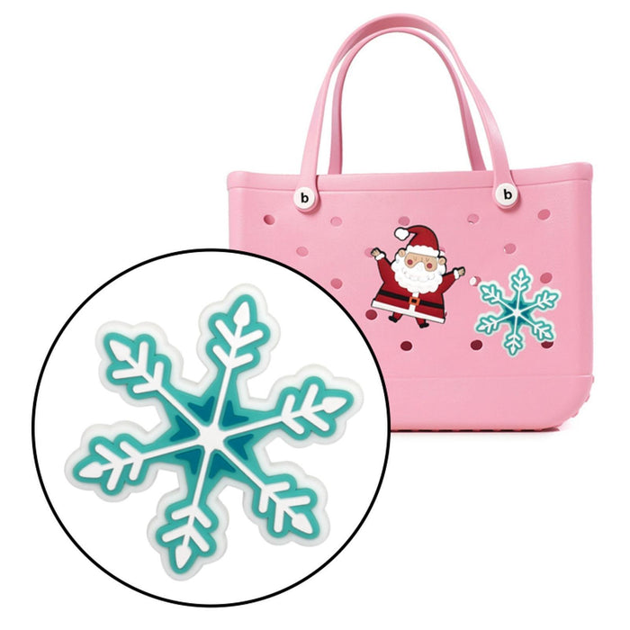 Christmas Charm Accessories for Beach Bag Trendy Hole Bag Buckle Accessories Snowflake