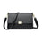 Crofta Womens Shoulder Bag Trendy Adjustable Strap Small Crossbody Bag for Shopping Black