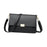 Crofta Womens Shoulder Bag Trendy Adjustable Strap Small Crossbody Bag for Shopping Black