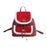 Crofta Red Plaid Backpack Fashion checked Satchel Daypack for Traval Shopping Daily